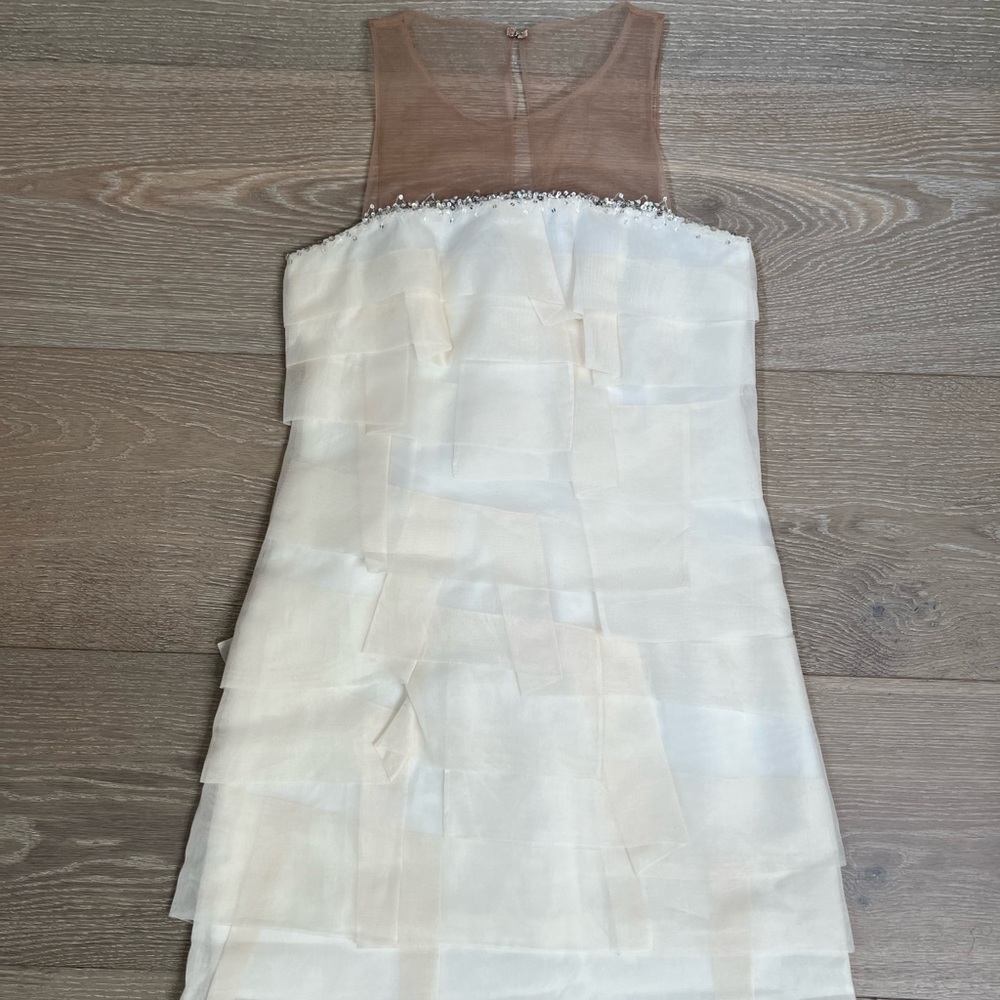 NWT BCBGMaxAzria Ruffle Illusion Dress